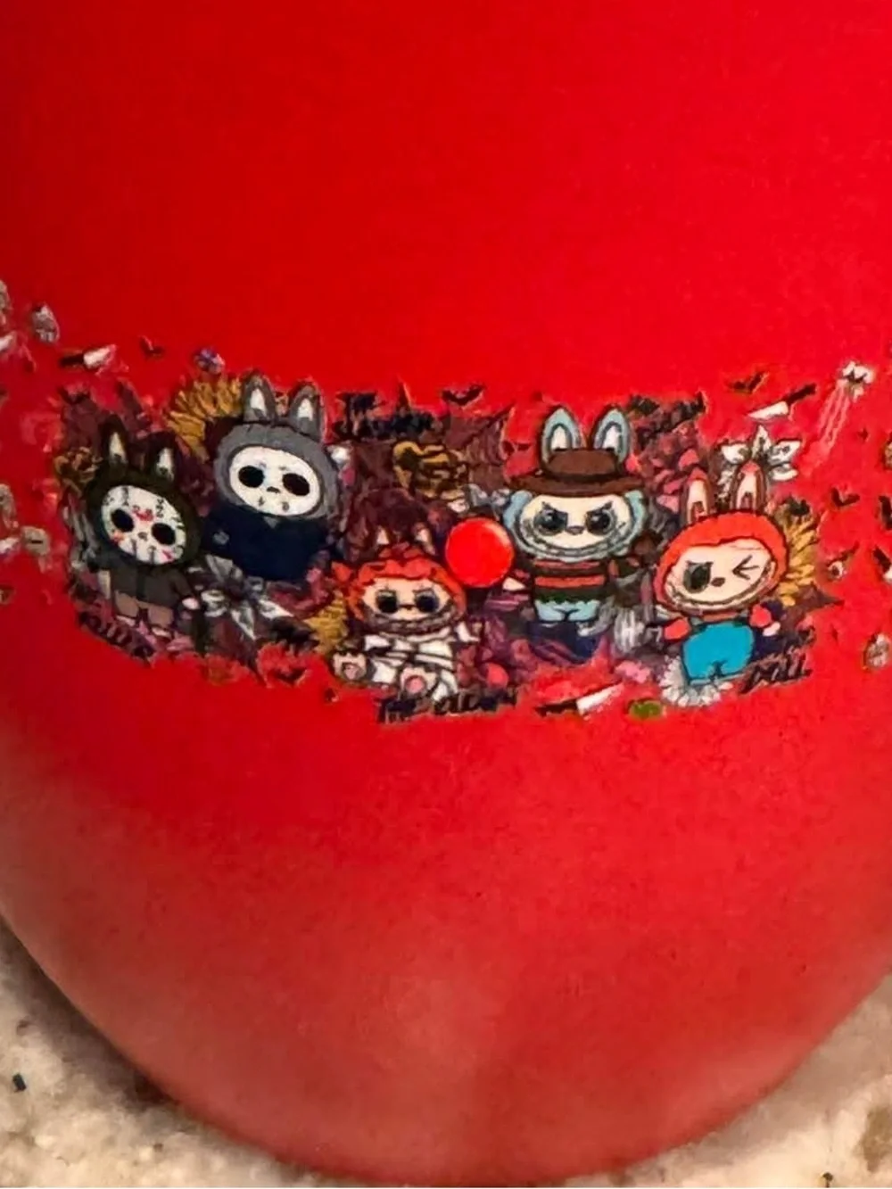 LABUBU HORROR Red Halloween Character Stemless Tumbler NEW IN BOX